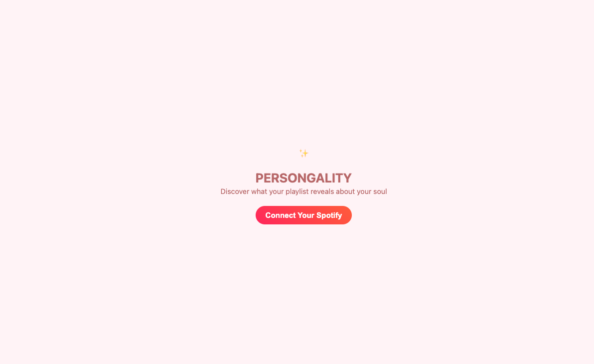 Persongality - Main Interface